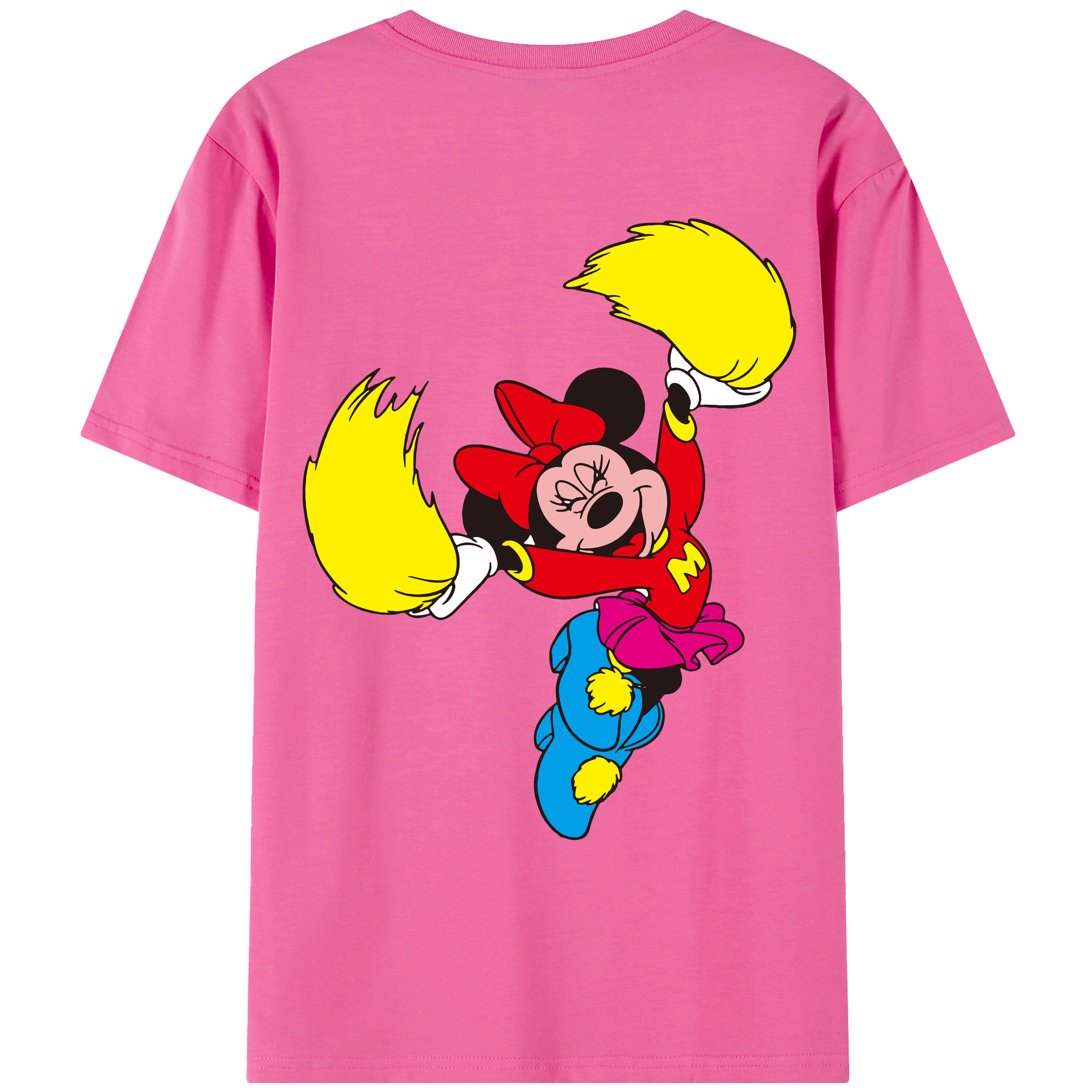 （画像用） ミッキーマウス Mickey Mouse レディース半袖Tシャツ(バックプリント)